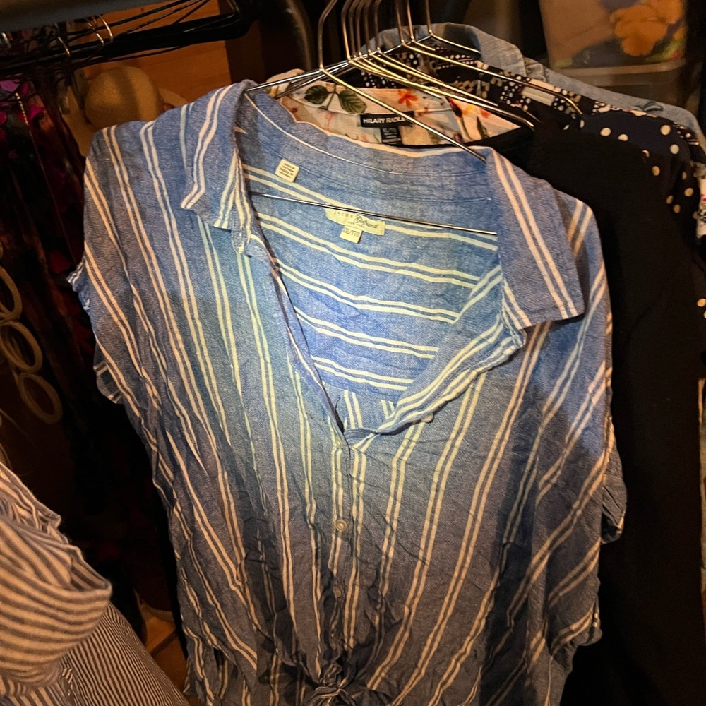 Jachs Blue and White Casual Shirt